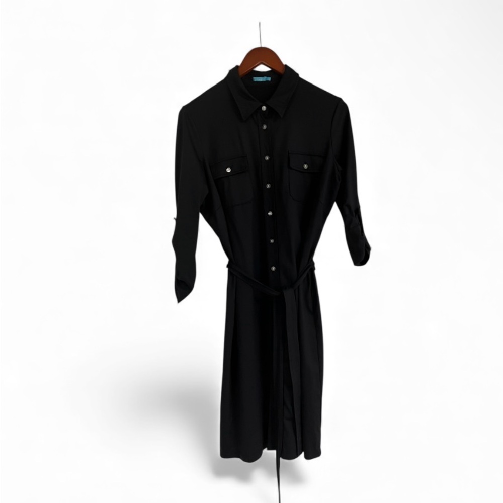 J. McLaughlin Black Long Sleeve Dress - Picture 4 of 8